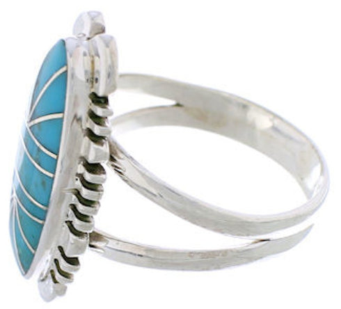 Sterling Silver Turquoise Southwest Ring Jewelry Size 8-3/4 TX28466
